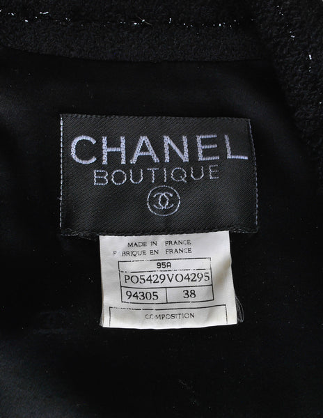 Chanel Vintage Black Wool Sparkly Two-Piece Suit – Amarcord Vintage Fashion