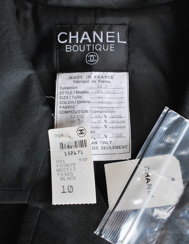 Chanel Vintage Classic Black CC Logo Sunglasses 0004