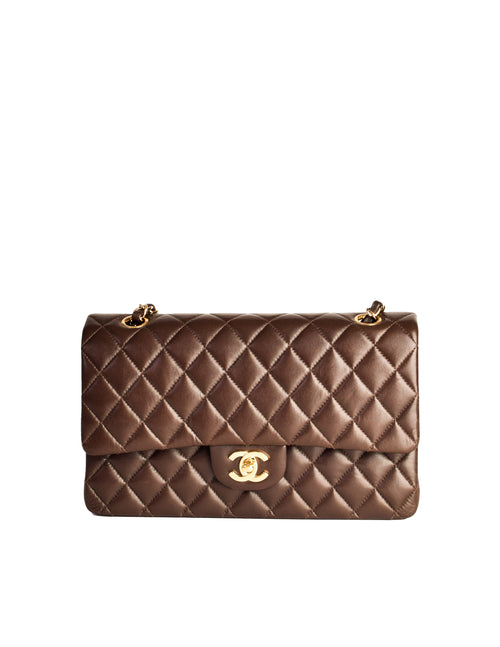 Chanel Vintage Chocolate Brown Quilted 2.55 Medium Classic Double Flap –  Amarcord Vintage Fashion