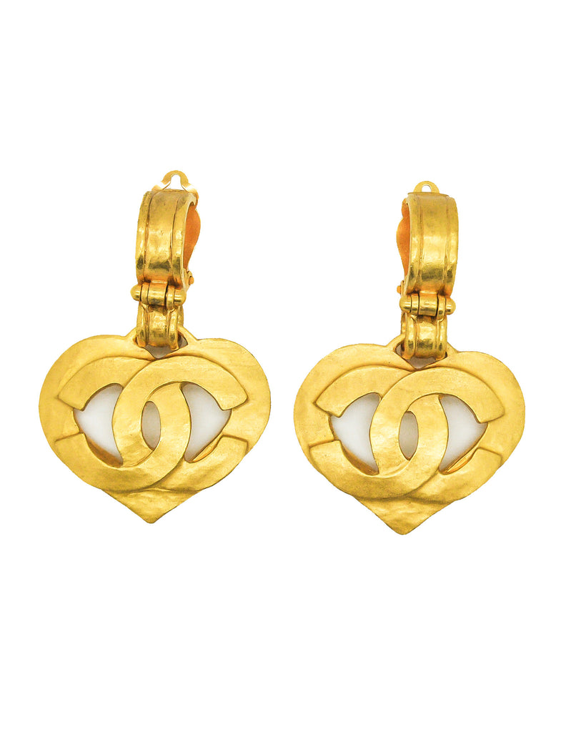 CC Chanel Earrings  Chanel Heart Earrings - the Vintage Advantages Jewelry