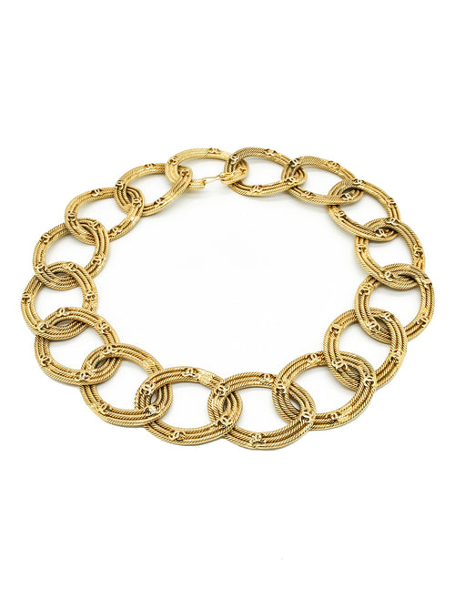 chunky gold chanel necklace vintage