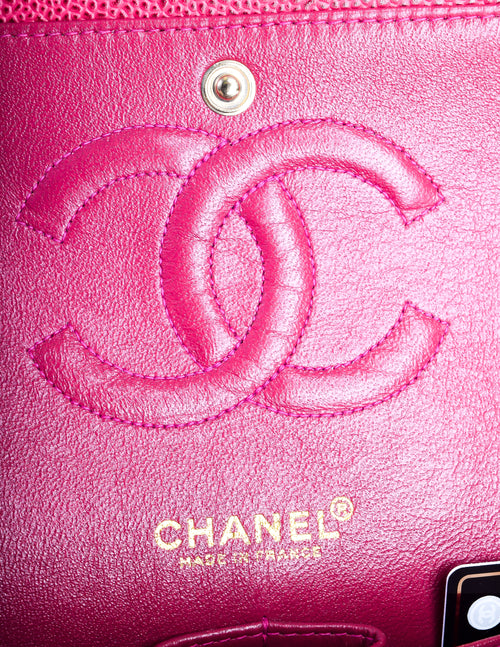 Chanel Pink Quilted Caviar Timeless Pochette, myGemma