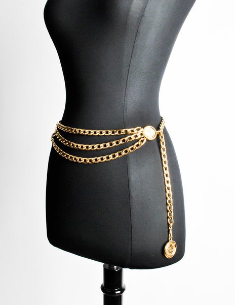 Chanel Vintage Gold Triple Chain Belt