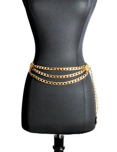 Chanel Vintage Gold Triple Chain Belt