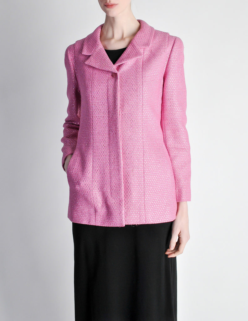 Chanel Vintage Hot Pink Wool & Silk Metallic Blazer – Amarcord