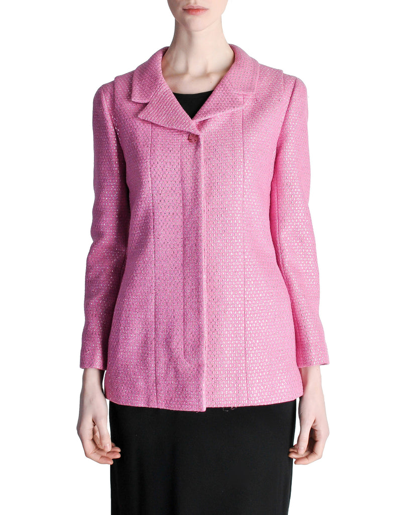 Chanel Vintage Hot Pink Wool & Silk Metallic Blazer – Amarcord Vintage  Fashion