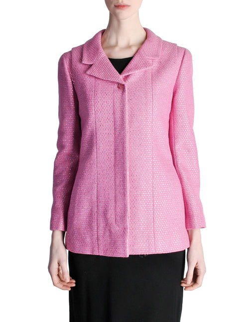 Chanel Vintage Hot Pink Wool & Silk Metallic Blazer – Amarcord
