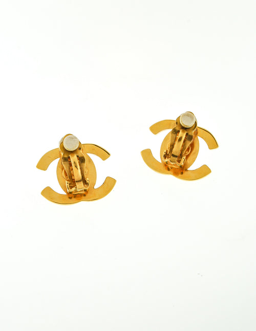 Chanel top turnlock earrings