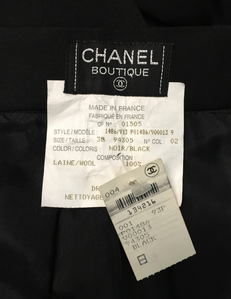 Chanel Vintage Black Wool High Waist Trouser Pants – Amarcord