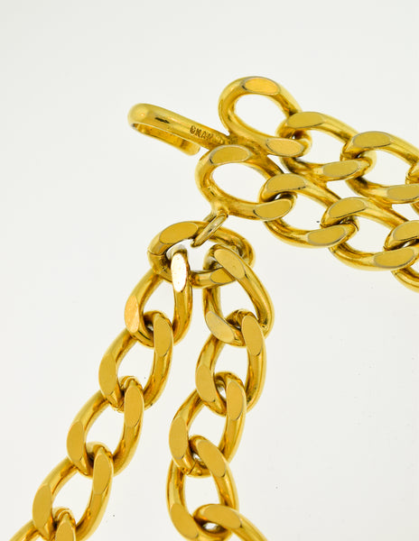 Chanel Vintage Gold Chain Perfume Bottle Belt