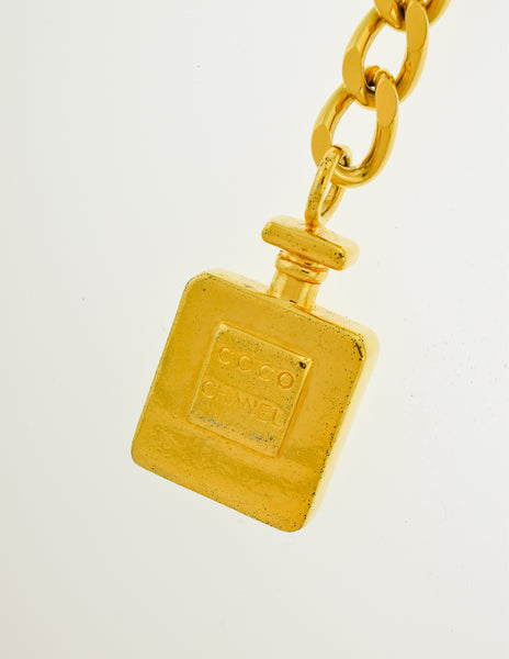Chanel Vintage Gold Chain Perfume Bottle Belt
