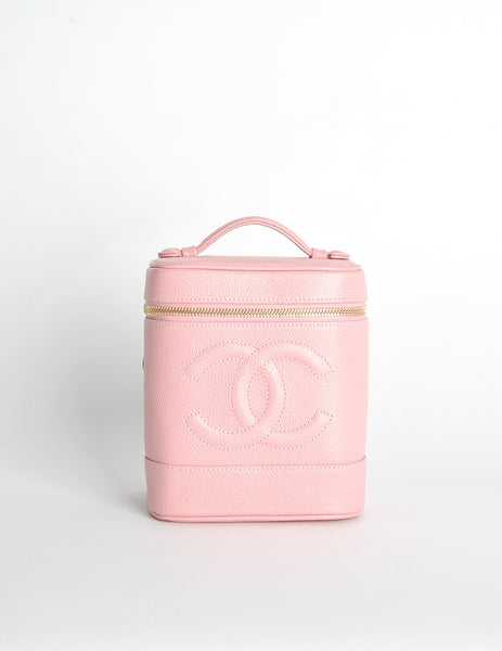 Chanel Vintage Baby Pink Cosmetic Case