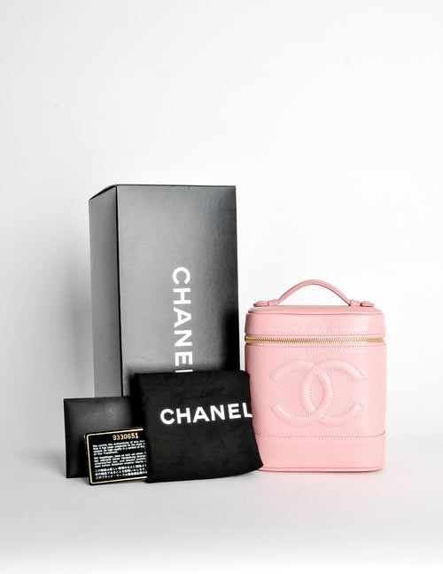 Chanel Vintage Baby Pink Cosmetic Case – Amarcord Vintage Fashion