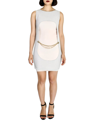 Chanel Resort 2009 Two-Piece Pink & Silver Metallic Ribbed Dress