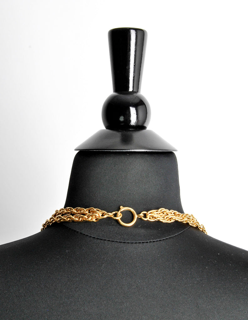 Chanel Vintage Gold Quilted Handbag Necklace – Amarcord Vintage