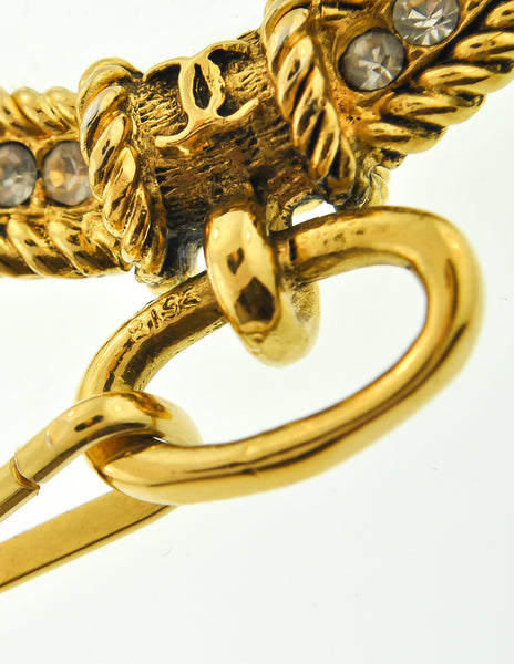 Chanel Vintage Gold Rhinestone Magnifying Glass Loupe Necklace - Amarcord Vintage Fashion
 - 9