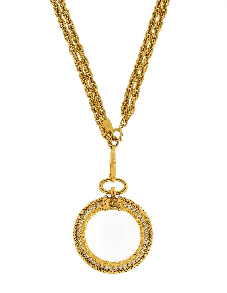 Vintage chanel gold best sale necklace