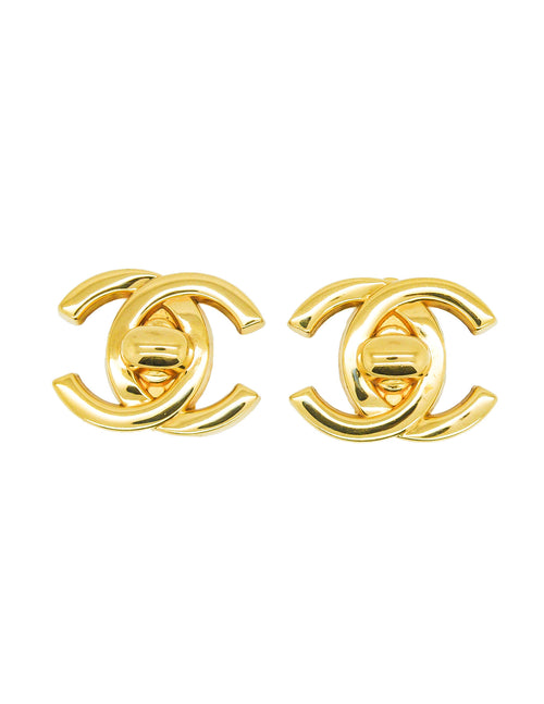 coco chanel earrings gold
