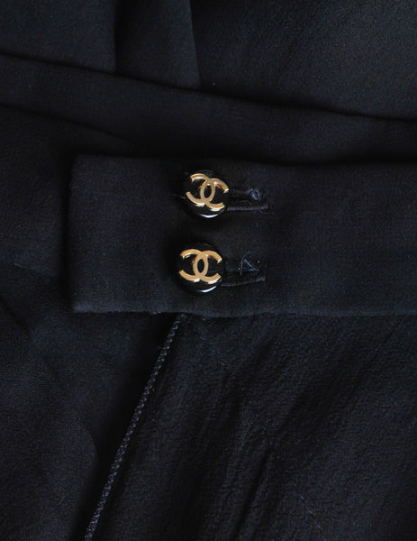 Chanel Vintage Black Silk Chiffon Layered Skirt - Amarcord Vintage Fashion
 - 11