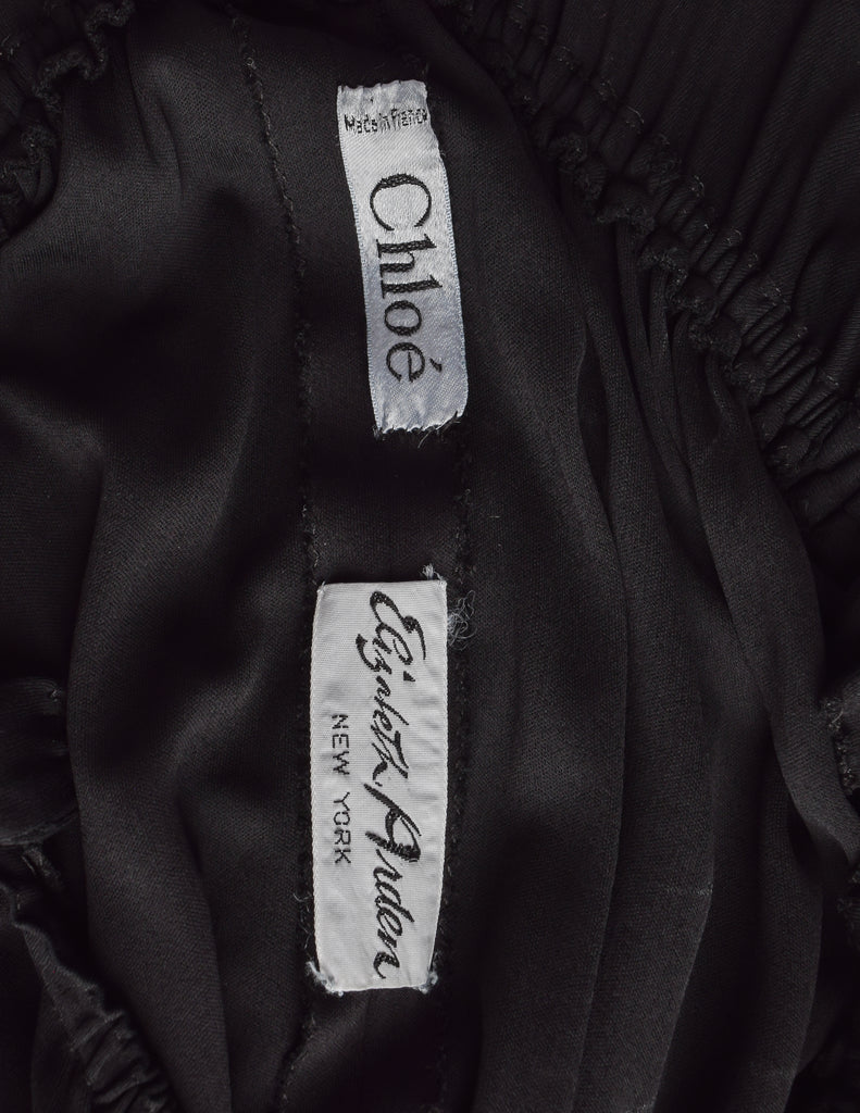 Chloe Vintage 1970s Black Low Back Full Length Dress – Amarcord 