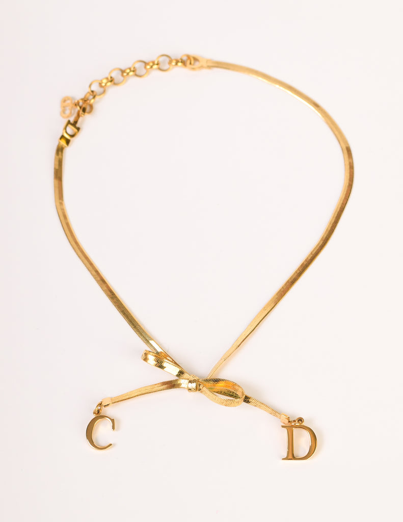 Sell Christian Dior Petite CD Necklace Gold-Finish Metal with White Resin  Pearls and White Crystals - Gold | HuntStreet.com