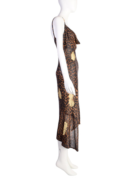 Christian Dior by John Galliano AW 2000 Iconic Leopard Lace Asymmetrical Dress