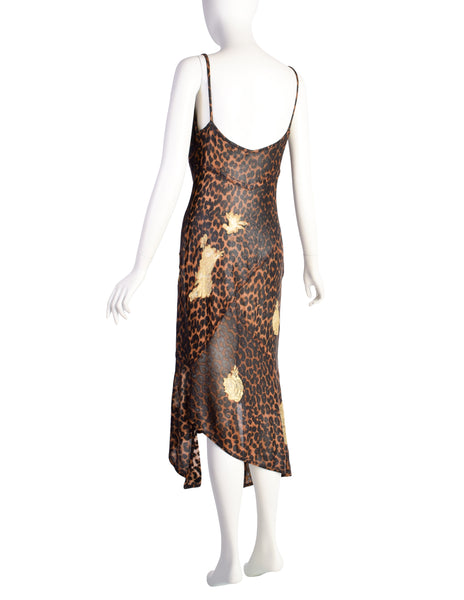 Christian Dior by John Galliano AW 2000 Iconic Leopard Lace Asymmetrical Dress