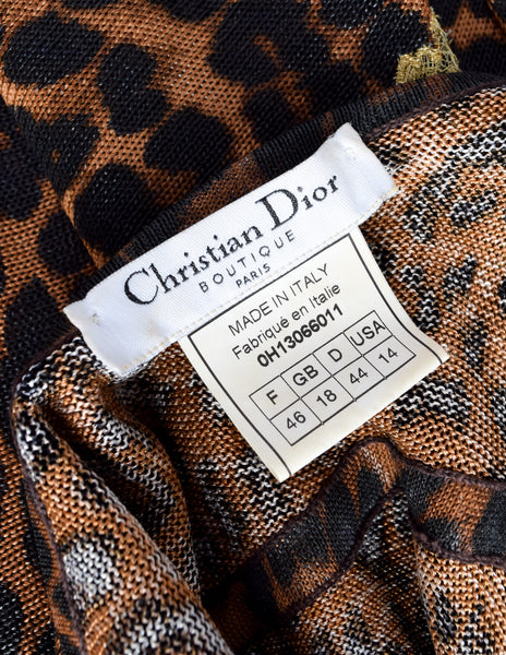 Christian Dior by John Galliano AW 2000 Iconic Leopard Lace Asymmetrical Dress