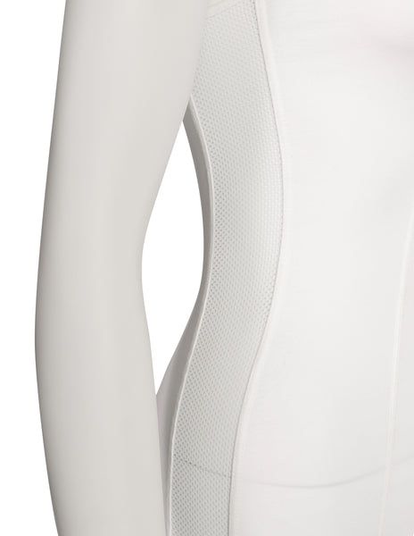 Christian Dior Vintage SS 2001 by John Galliano MISS DIOR White Cotton Mesh Bodycon Micro Mini Dress