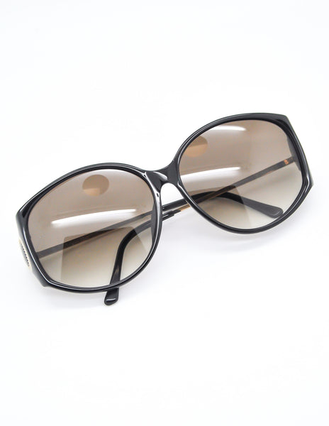 Christian Dior Vintage Black and Gold Sunglasses 2758