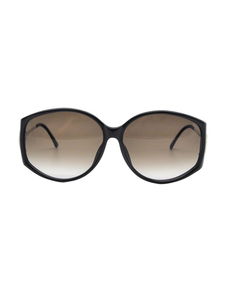 Christian Dior Vintage Black and Gold Sunglasses 2758