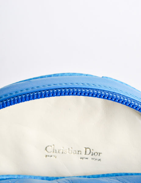 Christian Dior Vintage Blue Leather Crossbody Bag - Amarcord Vintage Fashion
 - 8