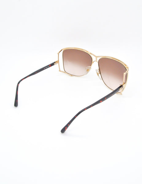 Christian Dior Vintage Gold Tortoise Sunglasses 2688 - Amarcord Vintage Fashion
 - 7