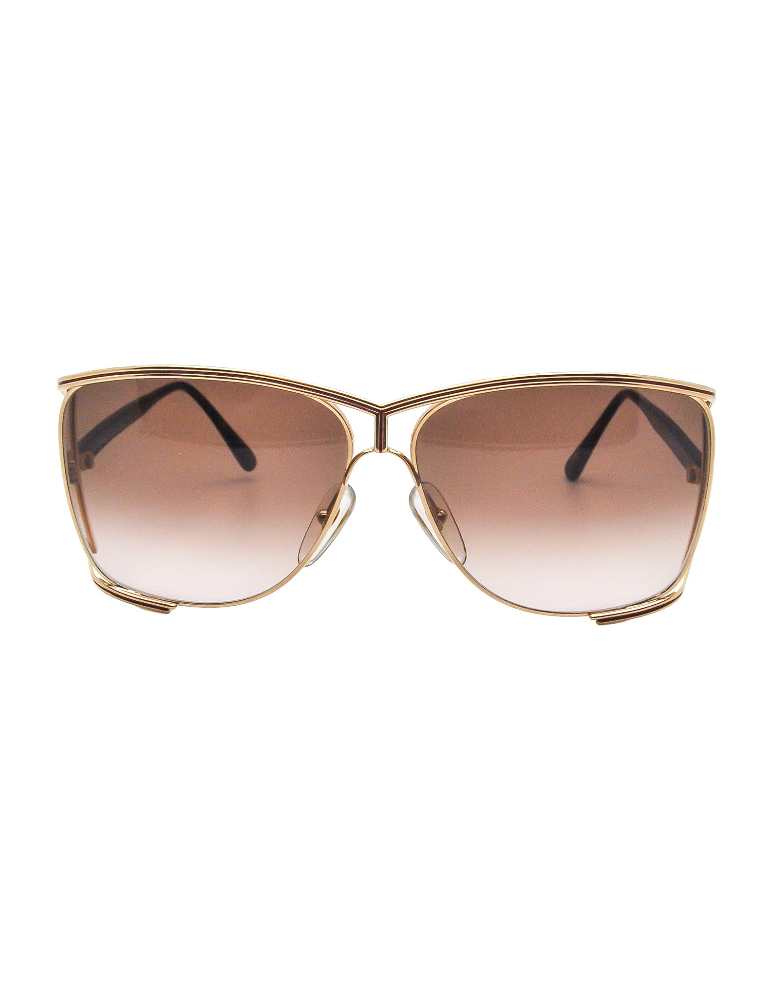 Christian Dior Vintage Gold Tortoise Sunglasses 2688 - Amarcord Vintage Fashion
 - 1