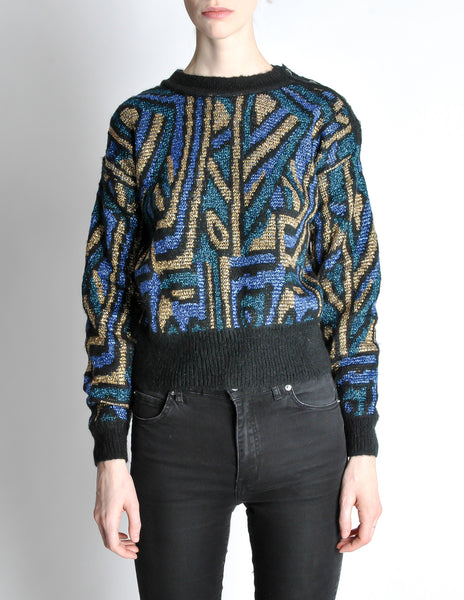 Christian Dior Vintage Metallic Sweater