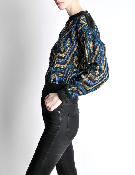 Christian Dior Vintage Metallic Sweater