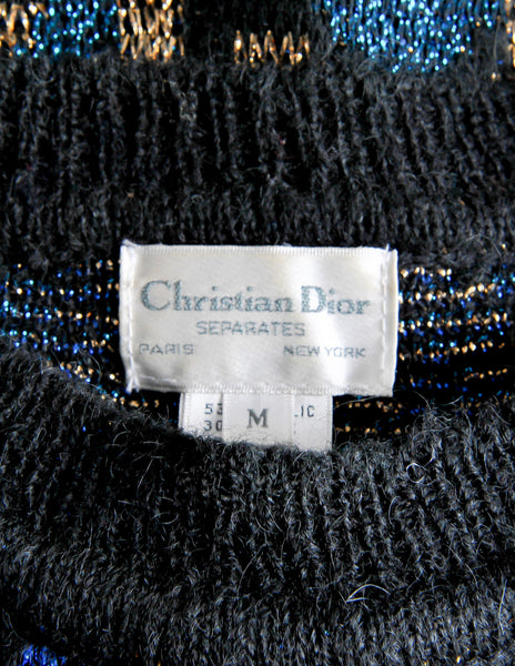 Christian Dior Vintage Metallic Sweater