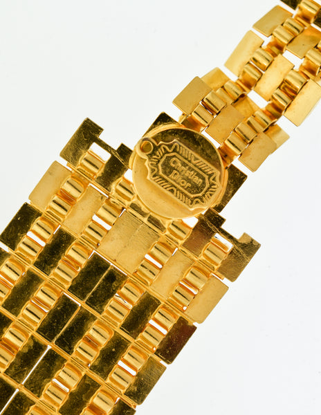 Christian Dior Vintage Gold Multicolor Rhinestone Belt