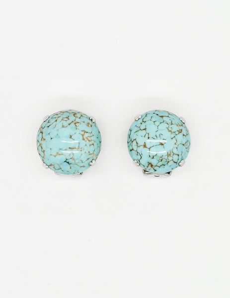 Christian Dior Vintage 1958 Turquoise Earrings