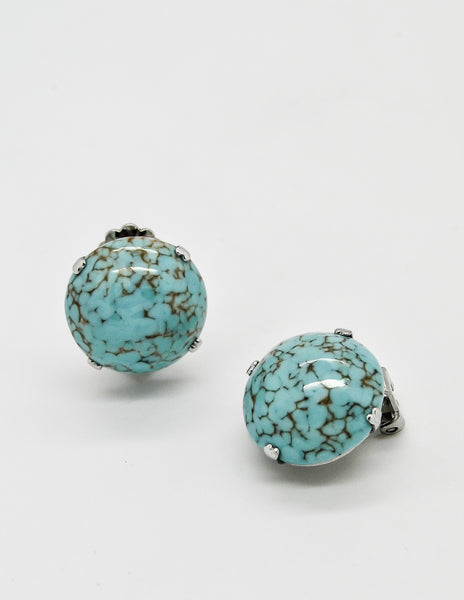 Christian Dior Vintage 1958 Turquoise Earrings