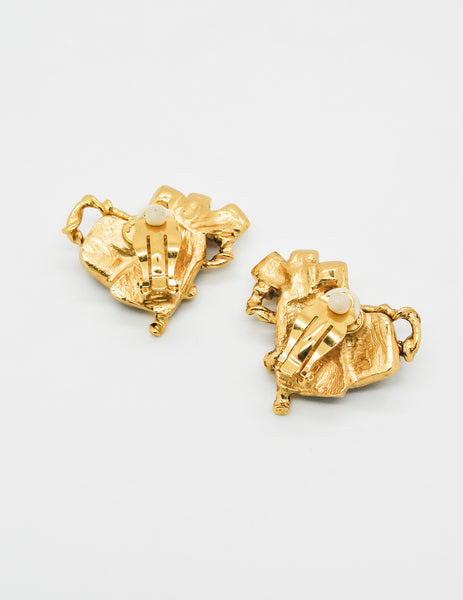 Christian Lacroix Vintage Sacred Heart Earrings