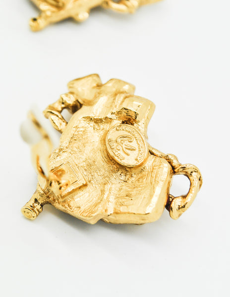 Christian Lacroix Vintage Sacred Heart Earrings