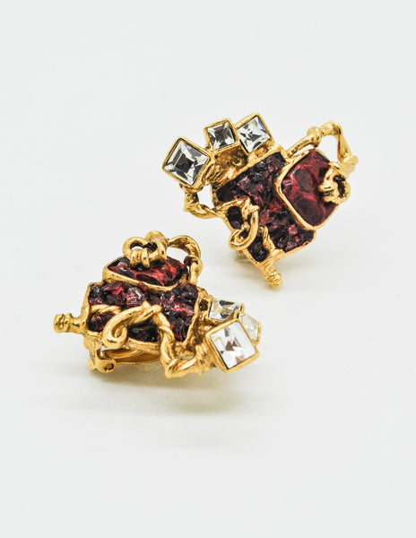 Christian Lacroix Vintage Sacred Heart Earrings