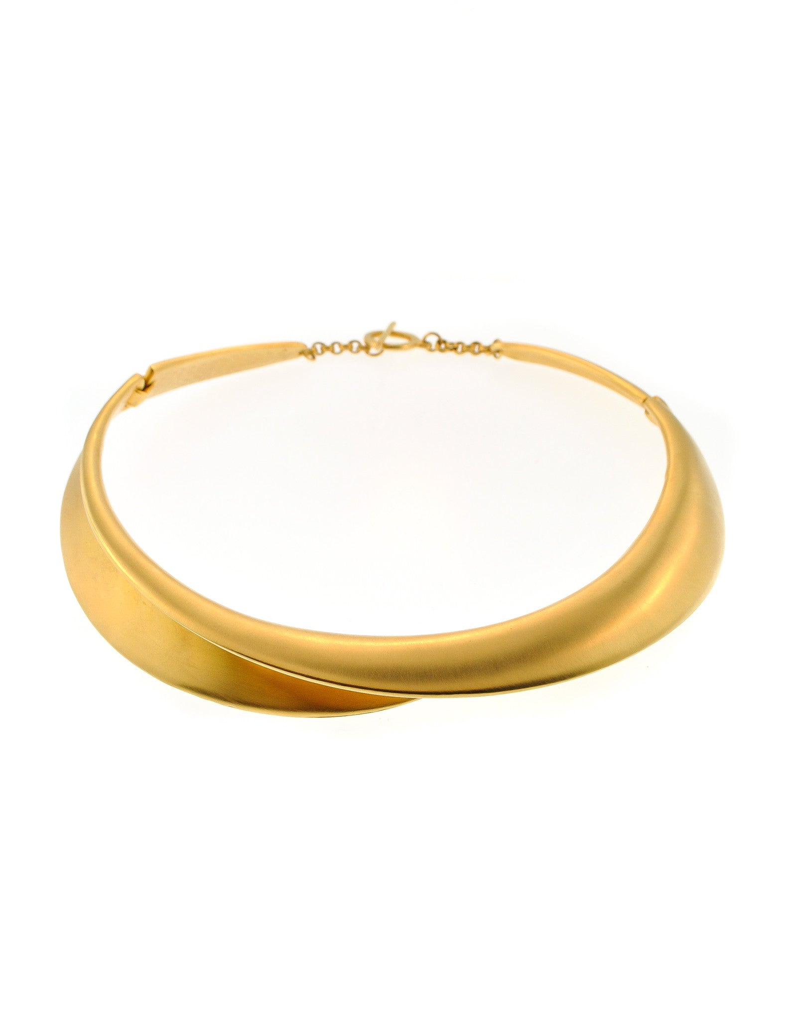 Clara Studio Vintage Gold Collar Choker Necklace - Amarcord Vintage Fashion
 - 1