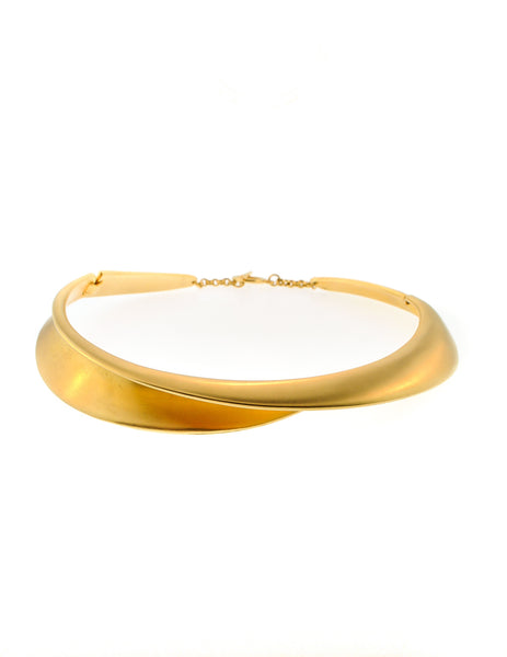 Clara Studio Vintage Gold Collar Choker Necklace - Amarcord Vintage Fashion
 - 2