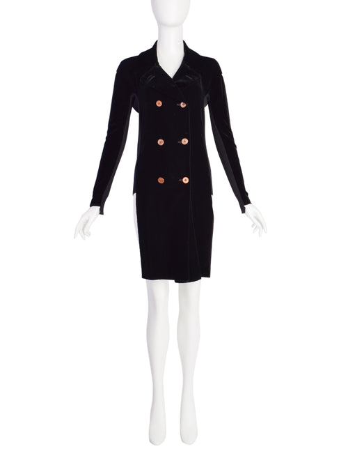 Comme des Garcons Vintage AW 2002 Black Velvet Knit Double