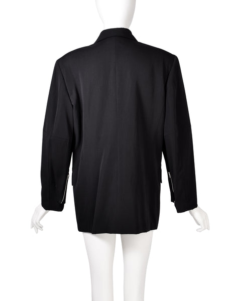 Comme des Garcons Vintage AW 1988 Iconic Black Wool Split Arm Vent Blazer Jacket