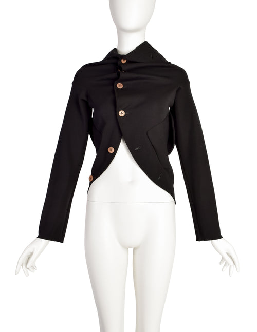Comme Des Garçons drop-shoulder cropped jacket - Black