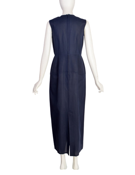 Comme des Garcons Vintage 1998 Navy Blue Padded Hip Dress