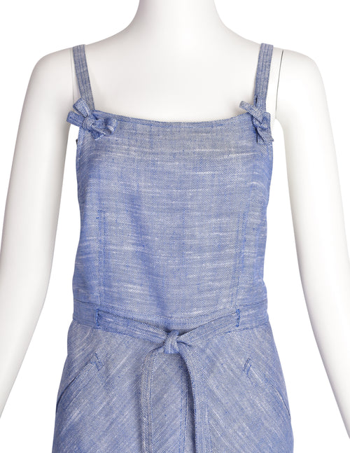 Courreges Vintage 1970s Blue Woven Apron-Style Dress – Amarcord Vintage  Fashion